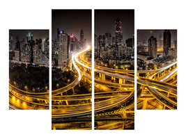 4-piece-canvas-print-shanghai-at-night