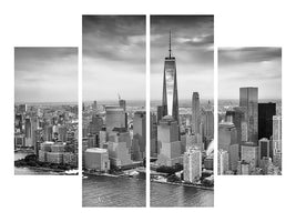 4-piece-canvas-print-skyline-black-and-white-photography-new-york