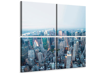 4-piece-canvas-print-skyline-manhattan-at-dusk