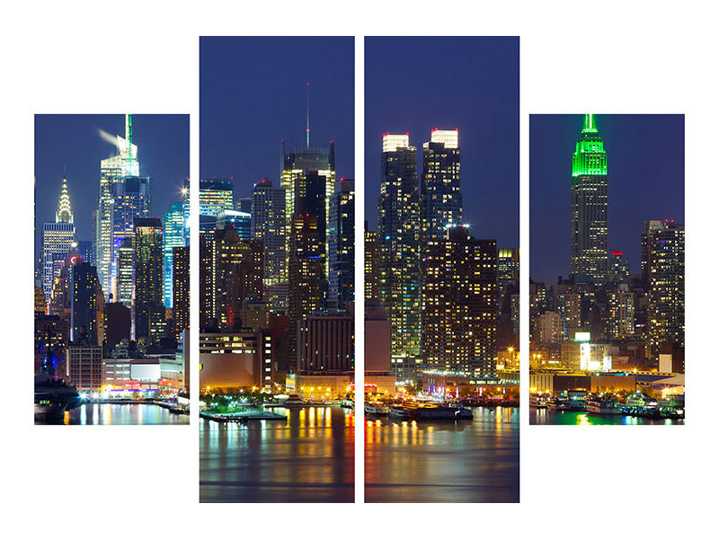 4-piece-canvas-print-skyline-new-york-midtown-at-night