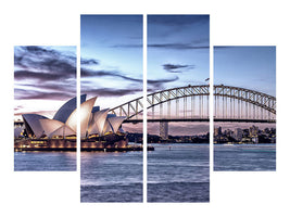 4-piece-canvas-print-skyline-sydney-opera-house