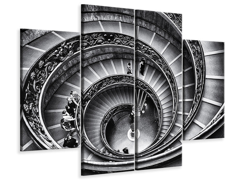 4-piece-canvas-print-stairs-in-the-vatican