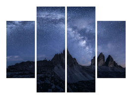 4-piece-canvas-print-stars-in-the-dolomites