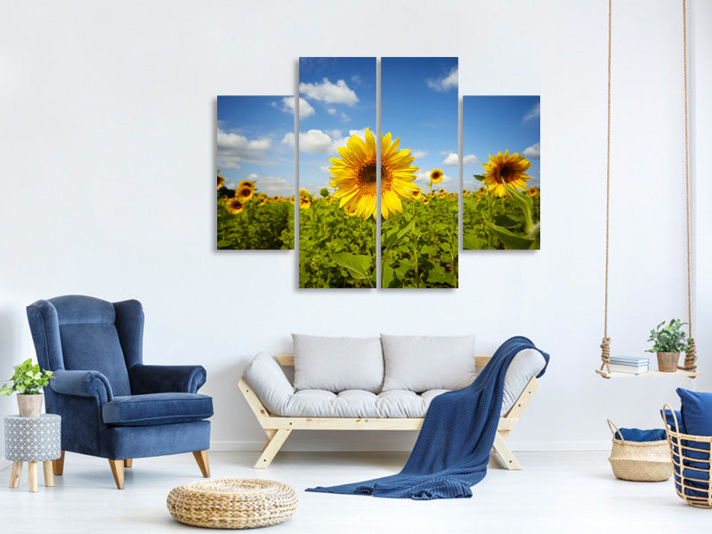 4-piece-canvas-print-summer-sunflowers