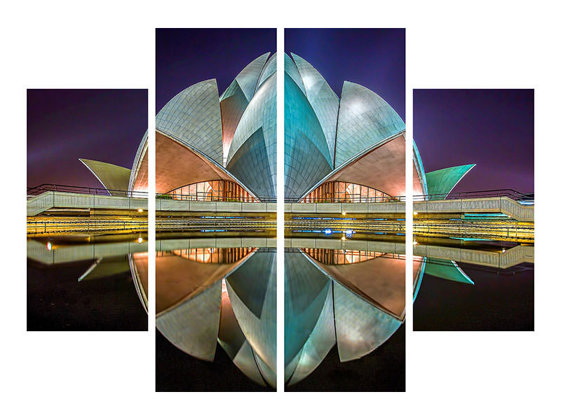 4-piece-canvas-print-the-lotus-temple