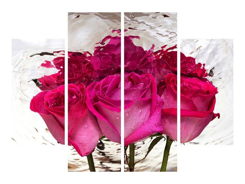 4-piece-canvas-print-the-rose-reflection