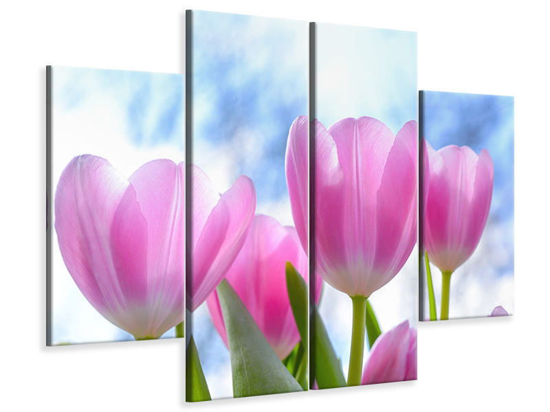 4-piece-canvas-print-tulips-in-nature