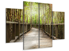 4-piece-canvas-print-wooden-bridge