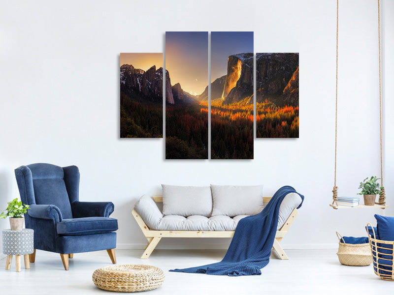 4-piece-canvas-print-yosemite-firefall