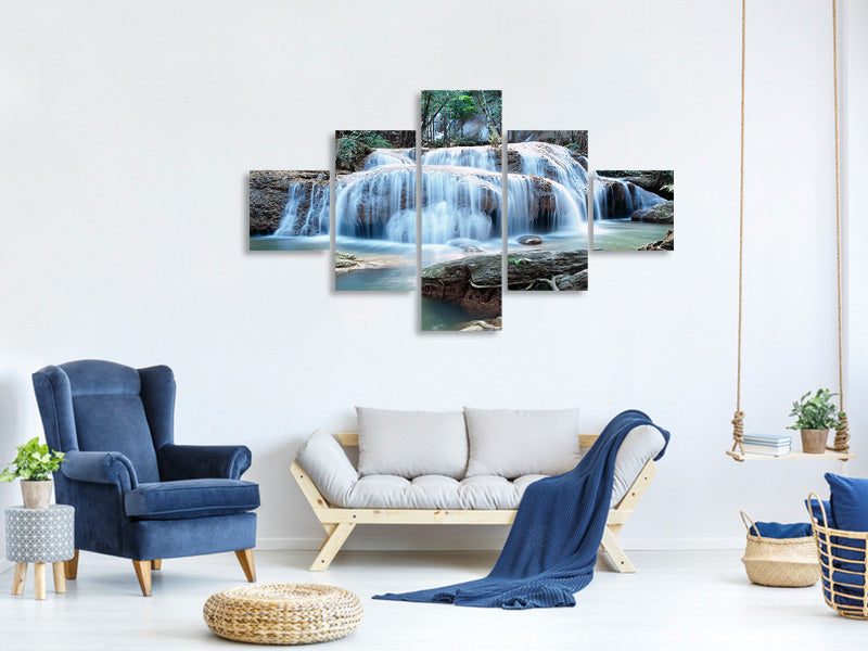 5-piece-canvas-print-a-waterfall