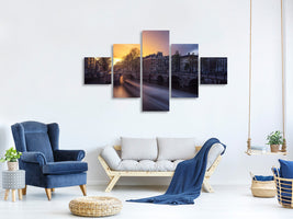 5-piece-canvas-print-amsterdam-keizersgracht