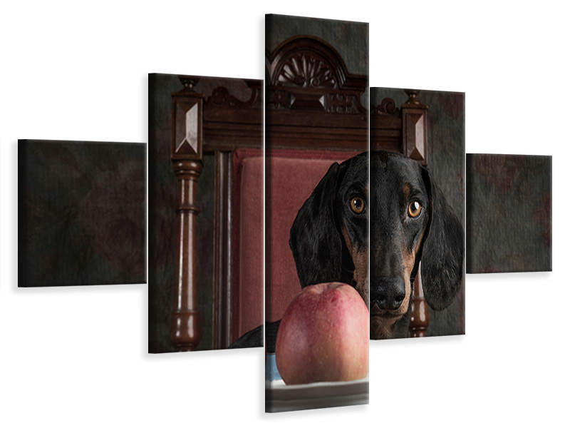 5-piece-canvas-print-an-apple-a-day-keeps-the-doctor-away