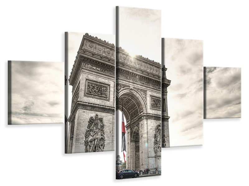 5-piece-canvas-print-arc-de-triomphe