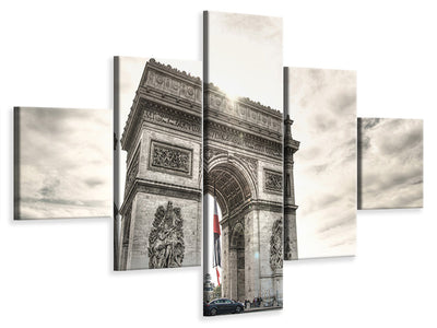 5-piece-canvas-print-arc-de-triomphe