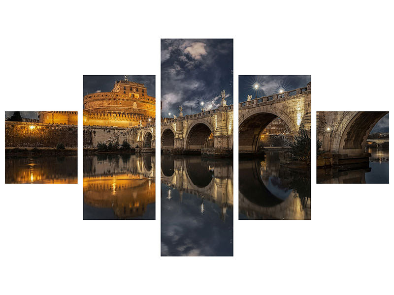 5-piece-canvas-print-arches-and-clouds