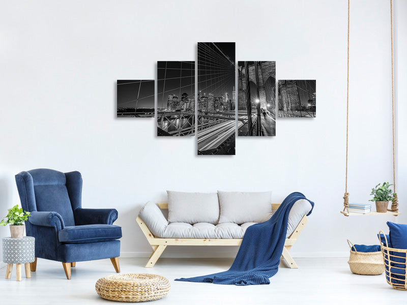 5-piece-canvas-print-brooklyn-bridge-lights