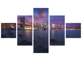 5-piece-canvas-print-brooklyn-dusk