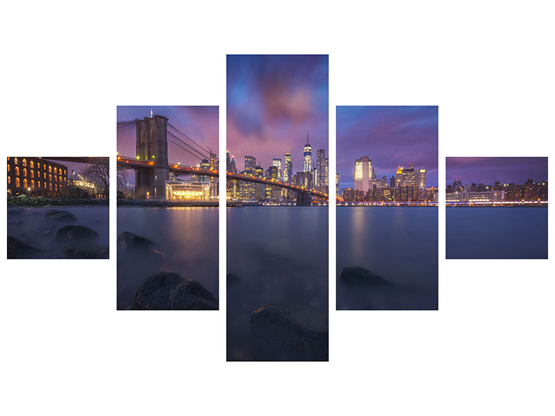 5-piece-canvas-print-brooklyn-dusk