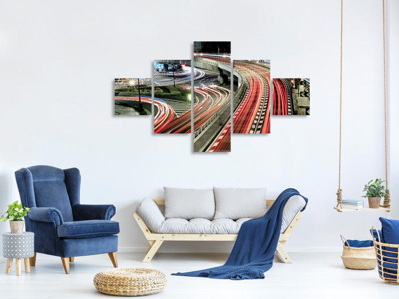 5-piece-canvas-print-chaotic-traffic