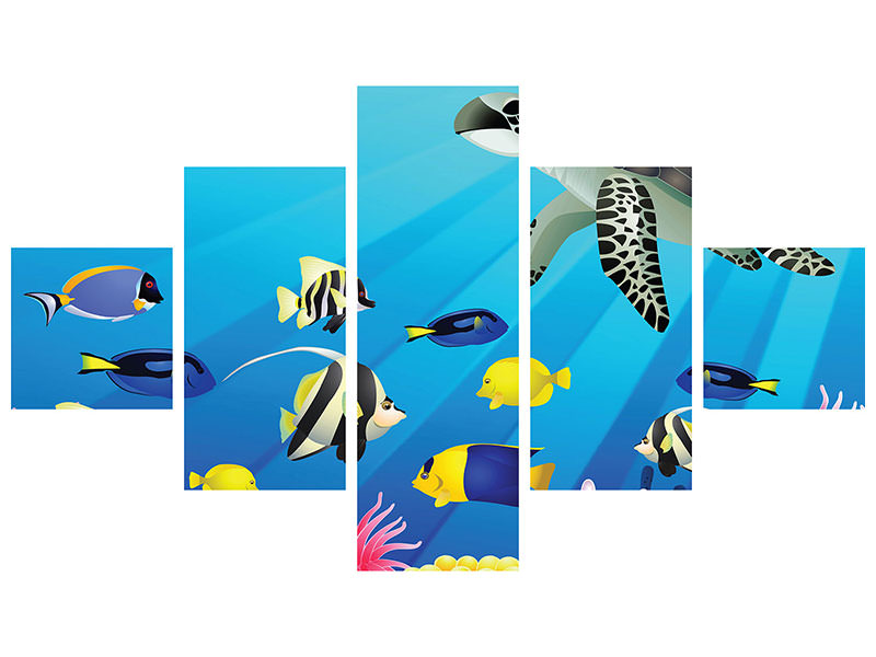 5-piece-canvas-print-childrens-underwater-world