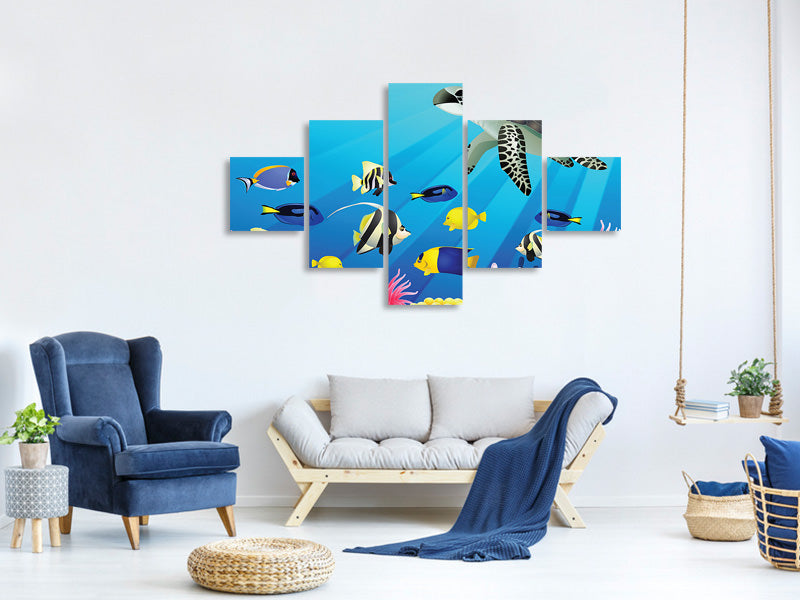 5-piece-canvas-print-childrens-underwater-world