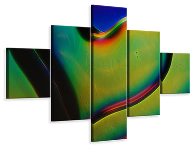 5-piece-canvas-print-colored-hearts
