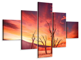 5-piece-canvas-print-colorful-desert