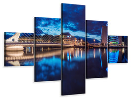 5-piece-canvas-print-dublin-samuel-beckett-bridge