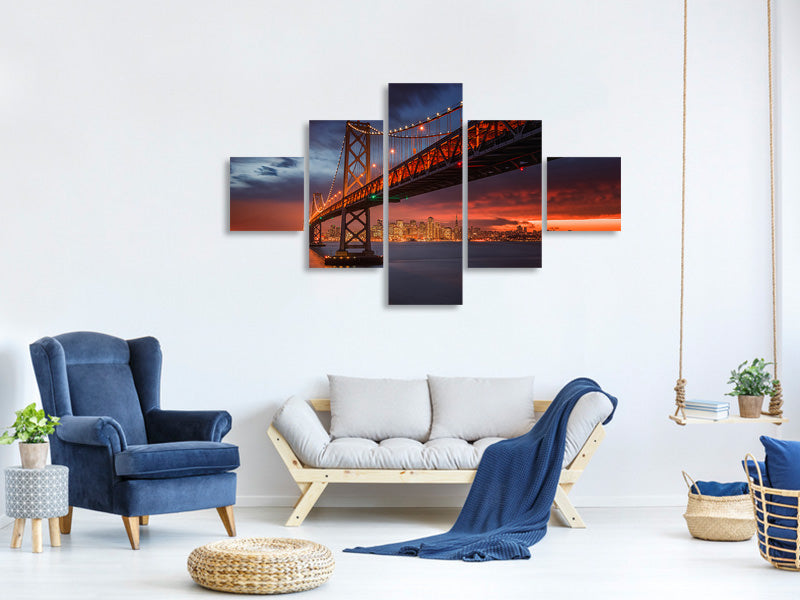 5-piece-canvas-print-fire-over-san-francisco