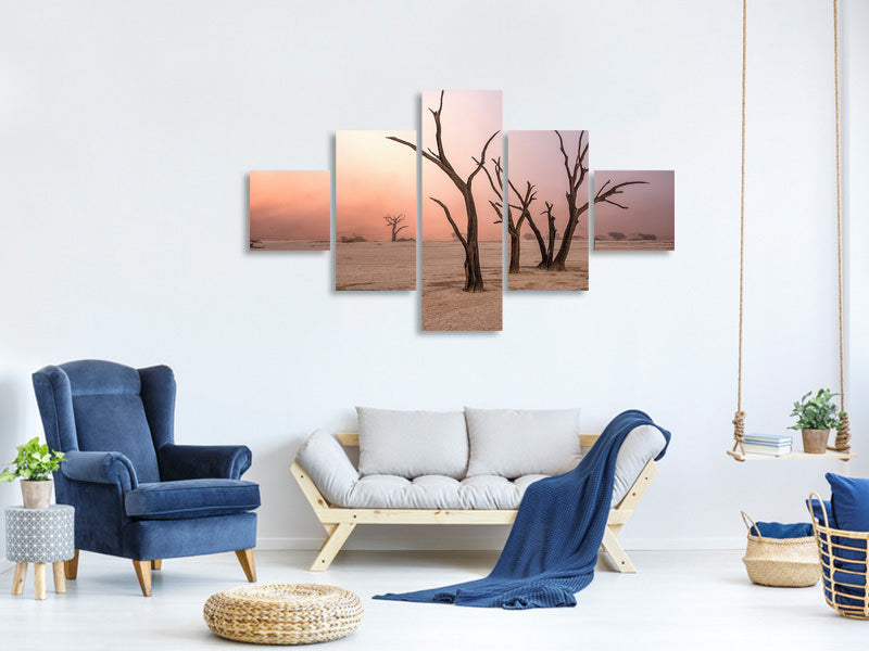 5-piece-canvas-print-fog-in-deadvlei