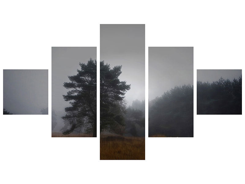 5-piece-canvas-print-foggy-memory-of-the-past