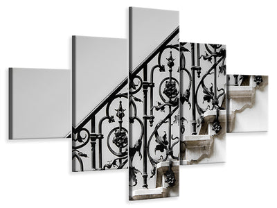 5-piece-canvas-print-forged-handrail