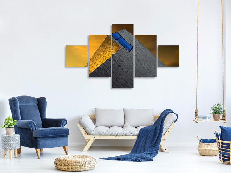 5-piece-canvas-print-golden-glow