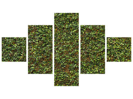 5-piece-canvas-print-green-ivy-leaves-wall