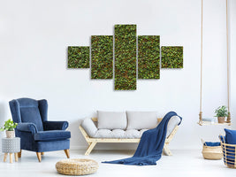 5-piece-canvas-print-green-ivy-leaves-wall