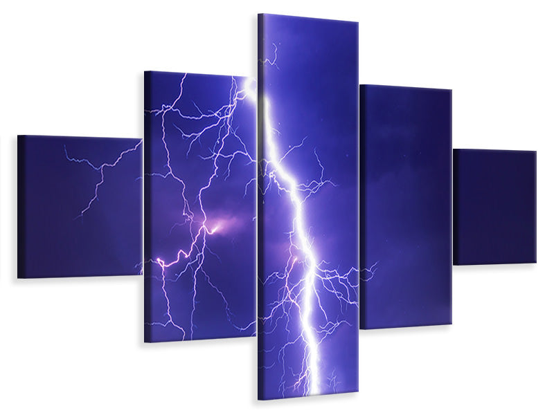 5-piece-canvas-print-imposing-lightning