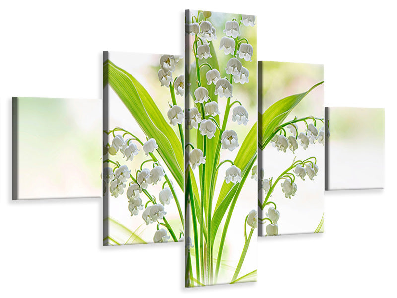 5-piece-canvas-print-lily-of-the-valley-ii