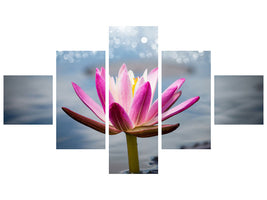 5-piece-canvas-print-lotus-in-the-morning-dew