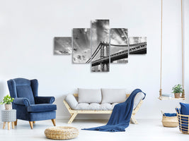 5-piece-canvas-print-manhattan-bridge