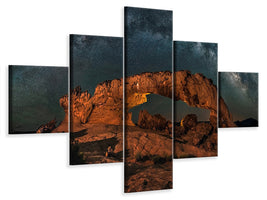 5-piece-canvas-print-milky-way-over-the-sunset-arch