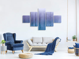 5-piece-canvas-print-misty-blue-pond