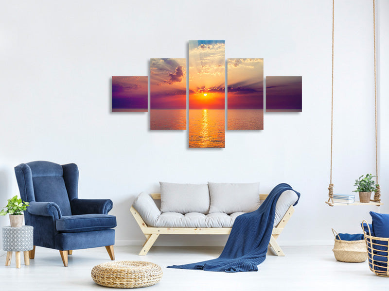 5-piece-canvas-print-mystic-sunrise