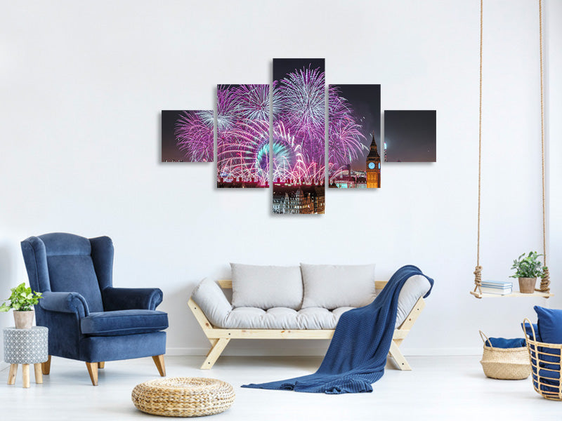 5-piece-canvas-print-new-year-fireworks