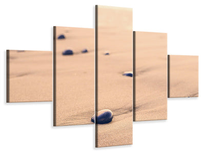 5-piece-canvas-print-pebbles-in-the-sand