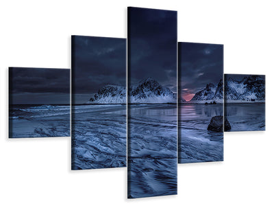 5-piece-canvas-print-skagsanden-beach-lofoten