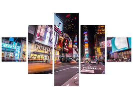 5-piece-canvas-print-times-square-at-night