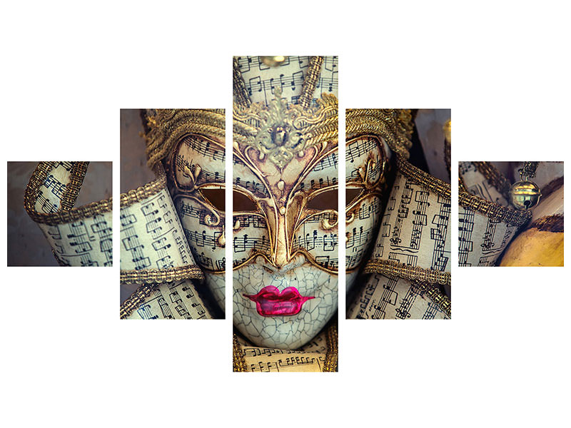 5-piece-canvas-print-venetian-mask