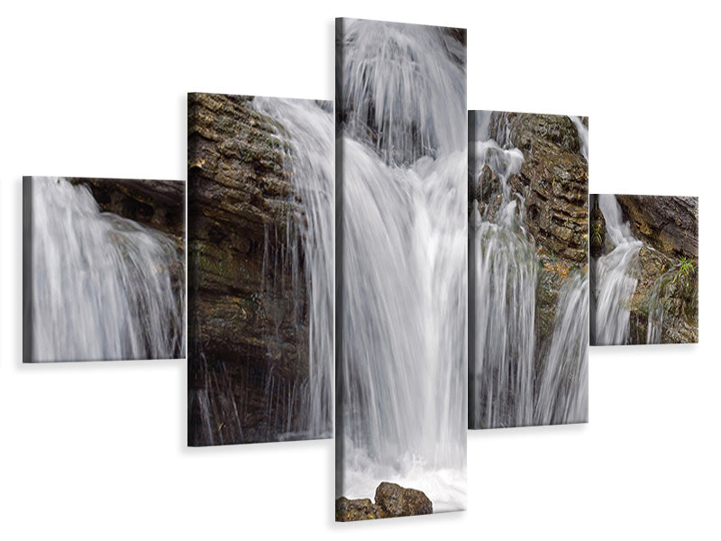 5-piece-canvas-print-waterfall-xxl