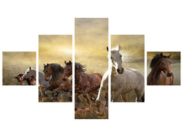 5-piece-canvas-print-wild-wild-horses