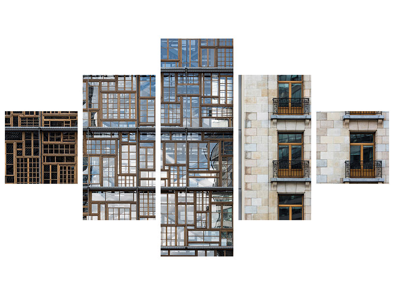 5-piece-canvas-print-window-mosaic